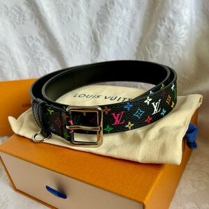 Louis Vuitton x Murakami D-Ring Black Multicolor Belt